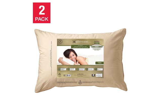  Organic Cotton Cover Pillow, 2-pack, One Color, Jumbo