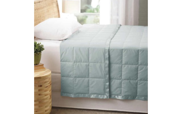  RDS Down Blanket, Green, Twin