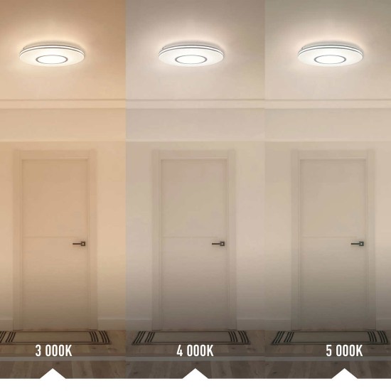  Horizon LED Integrated Flush Mount With Variable Color Technology