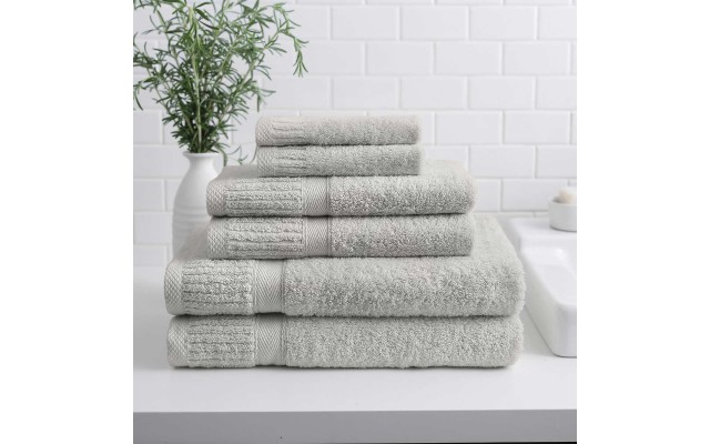 Asheville 6-piece Towel Set, Light Gray