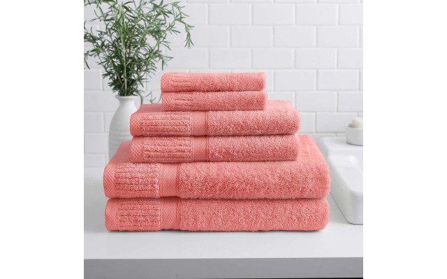Asheville 6-piece Towel Set, Pink