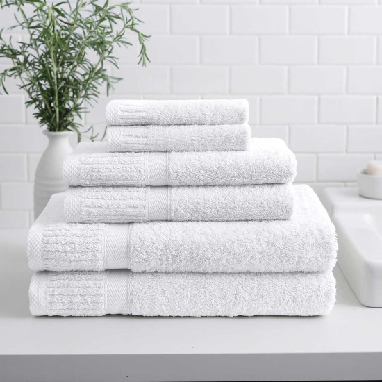 Asheville 6-piece Towel Set, White