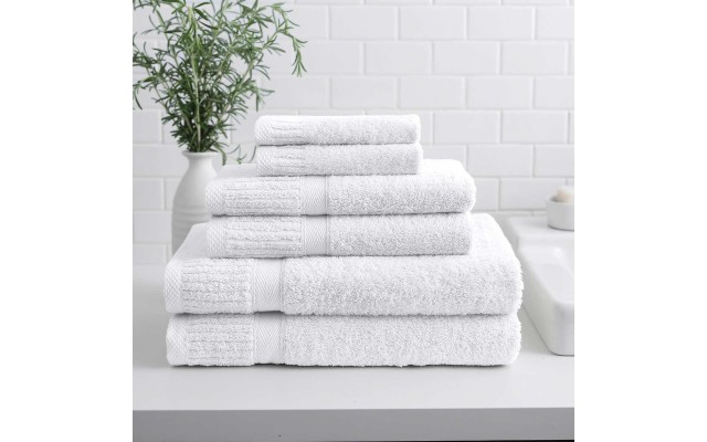 Asheville 6-piece Towel Set, White