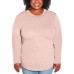  Ladies' Long Sleeve Crewneck Top, Pink, XX-Large
