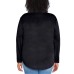  Ladies' Long Sleeve Crewneck Top, Black, 3X