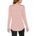  Ladies' Long Sleeve Crewneck Top, Pink, XX-Large