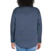  Ladies' Long Sleeve Crewneck Top, Blue, XX-Large