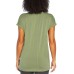  Ladies' Roll Sleeve Tee, Green, 3X