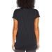  Ladies' Roll Sleeve Tee, Black, 3X