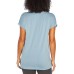  Ladies' Roll Sleeve Tee, Blue, Small