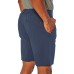  Men's Flat Front Short, Blue, 30