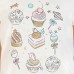 Girls Youth 4-piece Lounge Set, Cupcake, One Color, Large