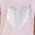  Girls Youth 4-piece Lounge Set, Heart, One Color, Large