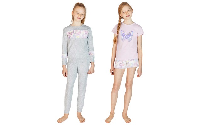  Girls Youth 4-piece Lounge Set, Butterfly, One Color, Large