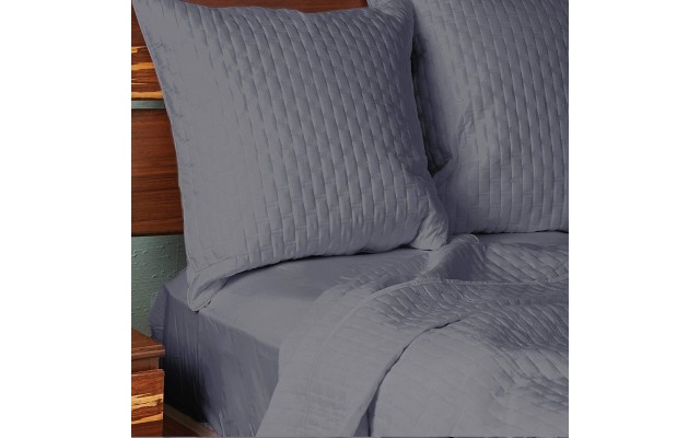  Bamboo Quilted Euro Sham in Platinum – Pillow Cover