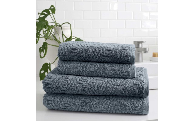 Beehive 4-Piece Bath Set, Blue
