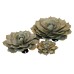 Blue Rose Succulent Sculpture Set, 3-piece by 
