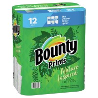 Bounty Prints Select-A-Size Paper Towels, 2-Ply, 128 Sheets, 12-count
