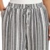  Ladies' Linen Blend Pant, Gray, Small