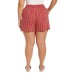 ' Ladies' Linen Blend Short, Red, Medium
