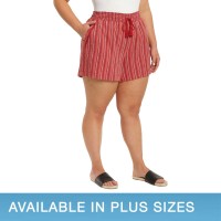 Briggs' Ladies' Linen Blend Short, Red, Medium