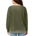  Ladies' Crewneck Pullover, Green, 2X