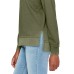  Ladies' Crewneck Pullover, Green, 2X