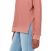  Ladies' Crewneck Pullover, Pink, 2X