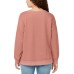  Ladies' Crewneck Pullover, Pink, 2X