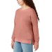  Ladies' Crewneck Pullover, Pink, 2X