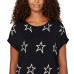  Ladies' Crewneck Top, Black, 2X