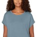  Ladies' Crewneck Top, Blue, 2X