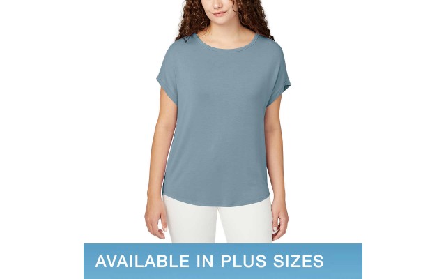  Ladies' Crewneck Top, Blue, 2X
