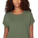  Ladies' Crewneck Top, Green, 2X