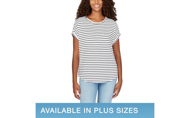  Ladies' Crewneck Top, Multi, 2X
