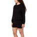  Ladies' Lounge Set, Black, 2X