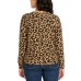  Ladies' Printed Cozy Top, Gold, Large