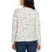  Ladies' Printed Cozy Top, White, Large