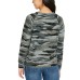  Ladies' Printed Cozy Top, Gray, Medium