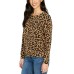  Ladies' Printed Cozy Top, Gold, Large