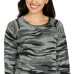  Ladies' Printed Cozy Top, Gray, Large