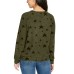  Ladies' Printed Cozy Top, Green, Large