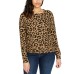  Ladies' Printed Cozy Top, Gold, Large