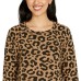  Ladies' Printed Cozy Top, Gold, Large