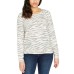  Ladies' Printed Cozy Top, White, Large