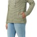  Ladies' Striped Hoodie, Green, Large