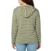 Ladies' Striped Hoodie, Green, X-Large