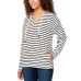 Ladies' Striped Hoodie, White, Large