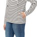  Ladies' Striped Hoodie, White, Large