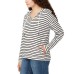  Ladies' Striped Hoodie, White, X-Large